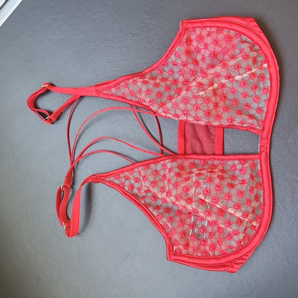 VS Sexy Red Sheer Bra